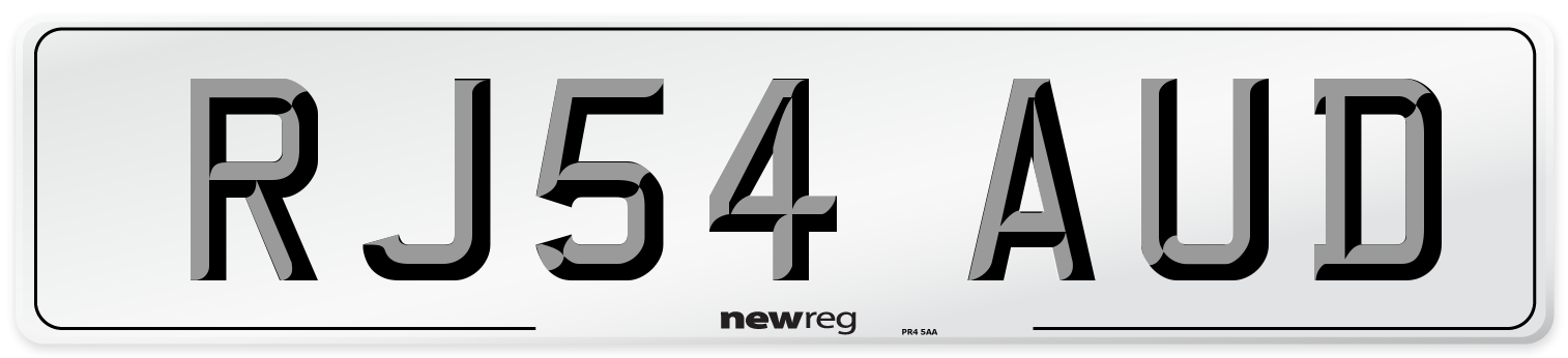 RJ54 AUD Number Plate from New Reg
